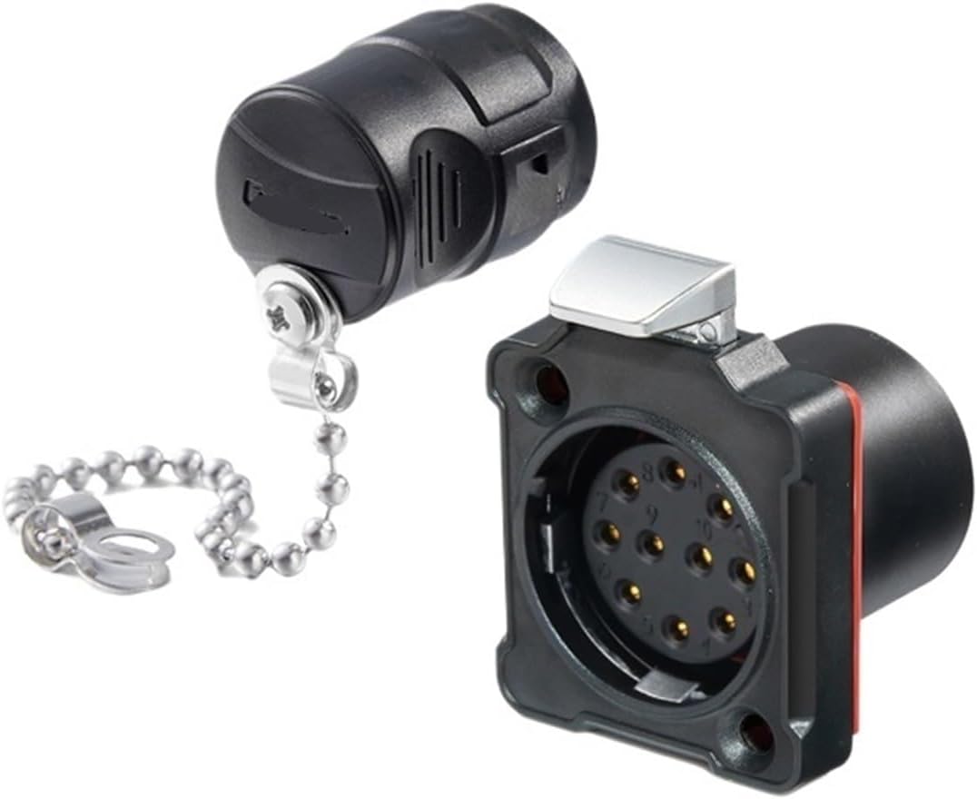 BD24 Plastic Aviation Plug and Socket 10 core Quick Plug Power Signal IP68 Industrial Connector(Female Socket)