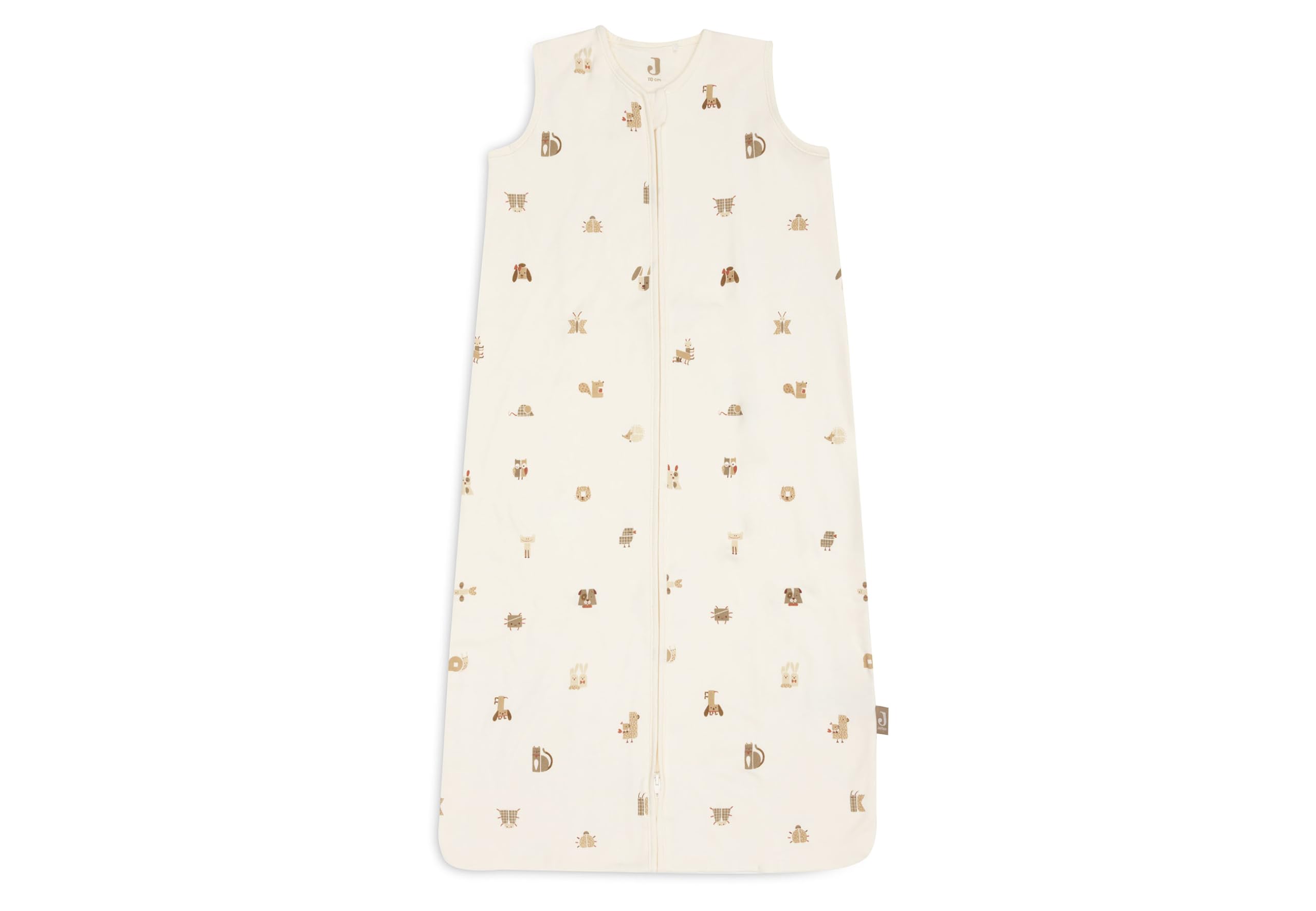 Jollein Gigoteuse bébé en jersey - 110 cm - Animal Friends - 100% coton - 0,5 TOG - gigoteuse d’été - avec fermeture éclair - certifiée OEKO-TEX