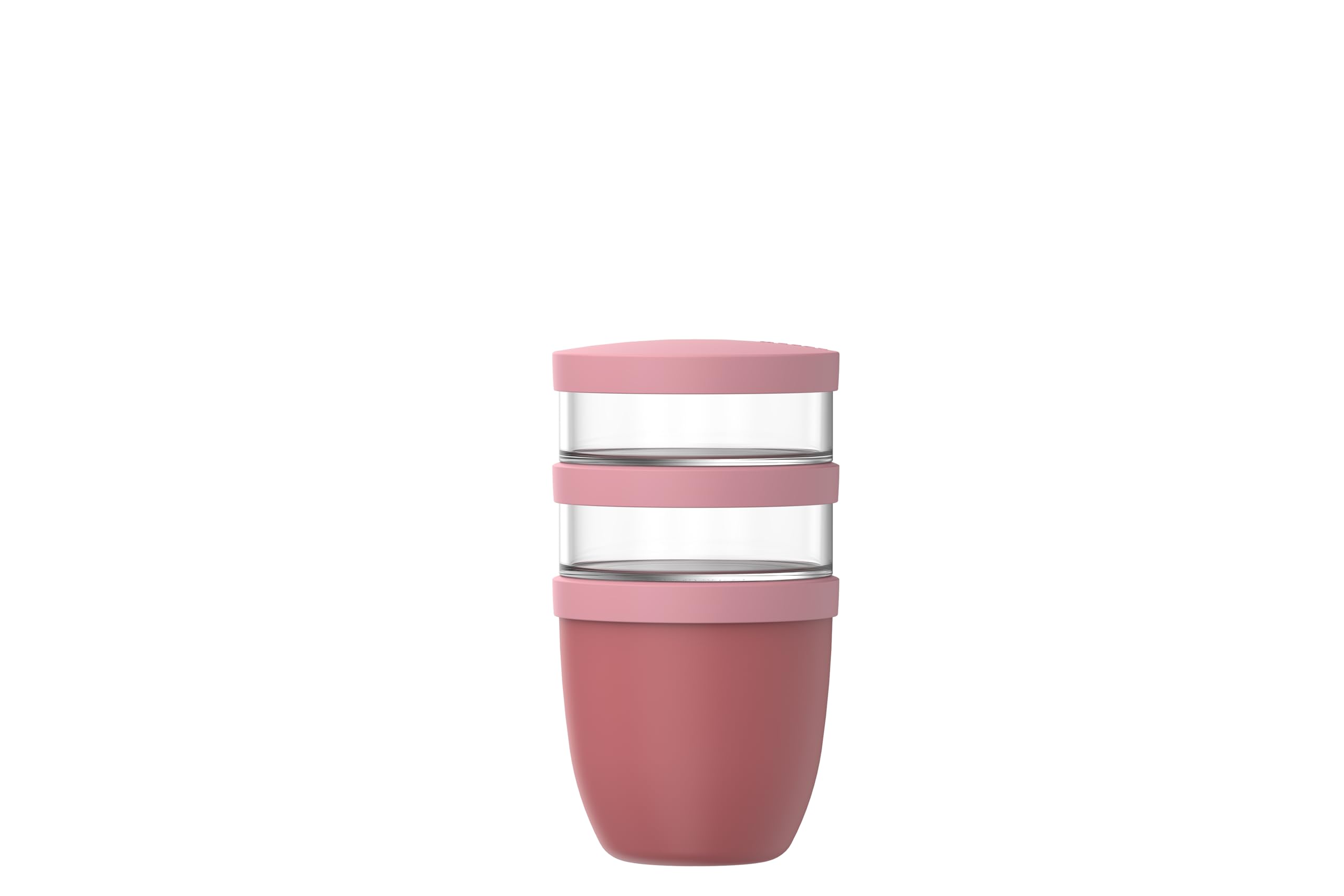 Mepal Cereal Cups 3-Piece Ellipse Yoghurt Cup To Go Space for Snacks and Toppings Suitable for Dishwasher 500 + 200 + 200 ml Vivid Mauve
