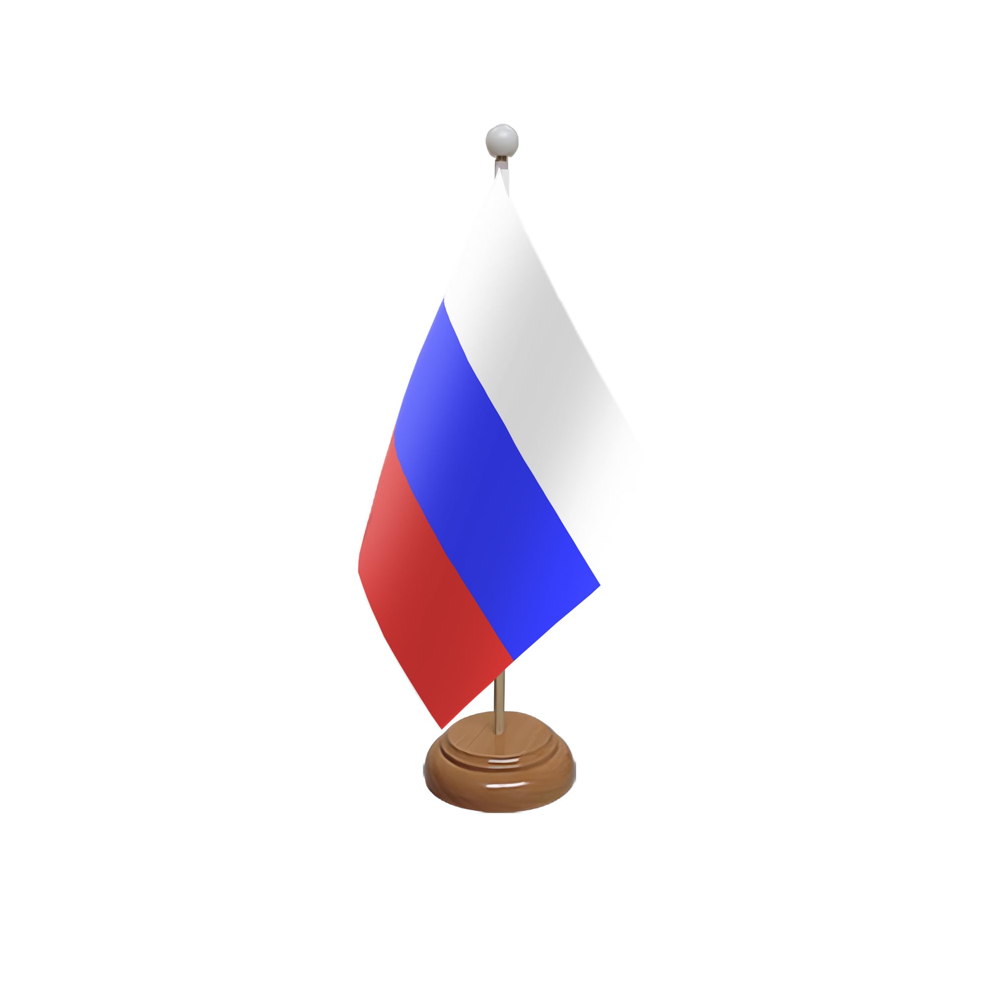 Flagtex Russia Wooden Table Flag With Wooden Base