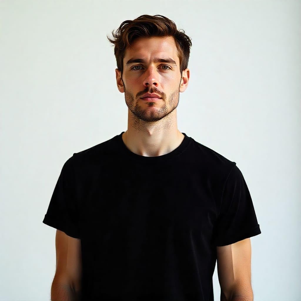 Plain Round Neck Loose Fit Cotton Elastane T-Shirt for Men – Soft, Breathable, Durable Casual Regular Wear - Image 3