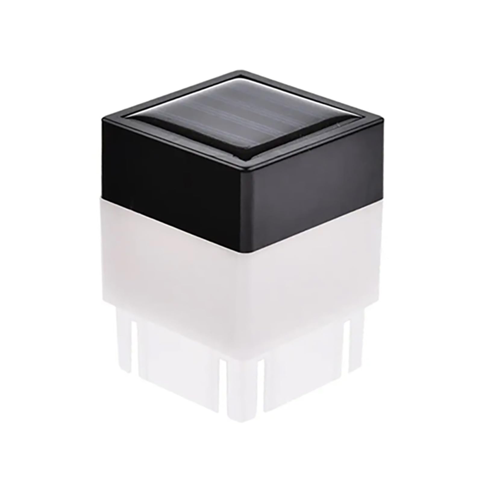 TopHomer Outdoor Modern Post Light, 5x5cm Solar Post Cap Lights, Outdoor Glass LED Fence Cap Light, Waterproof Fence Deck Cap Light for Flat Surface Patio Garden Decoration (White)