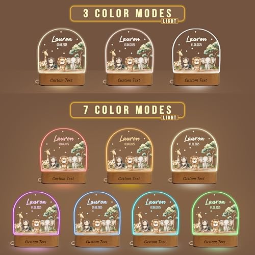 Lámpara de noche personalizada para bebés con luz LED acrílica miniatura 7