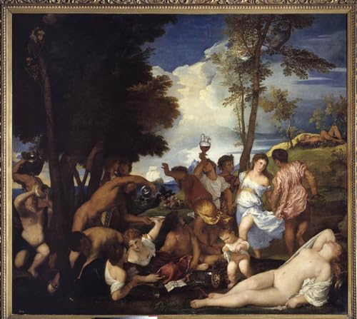 Pintura mural en lienzo de Tiziano Vecelli: decoración clásica de 60x90cm para pared