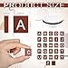 Fiwochic 100 Pcs Maroon Wood Magnetic Letter Tiles Alphabet Letters Tile Magnet DIY Wooden Gift Decoration for Fridge Refrigerator Learning Decorative Game Board