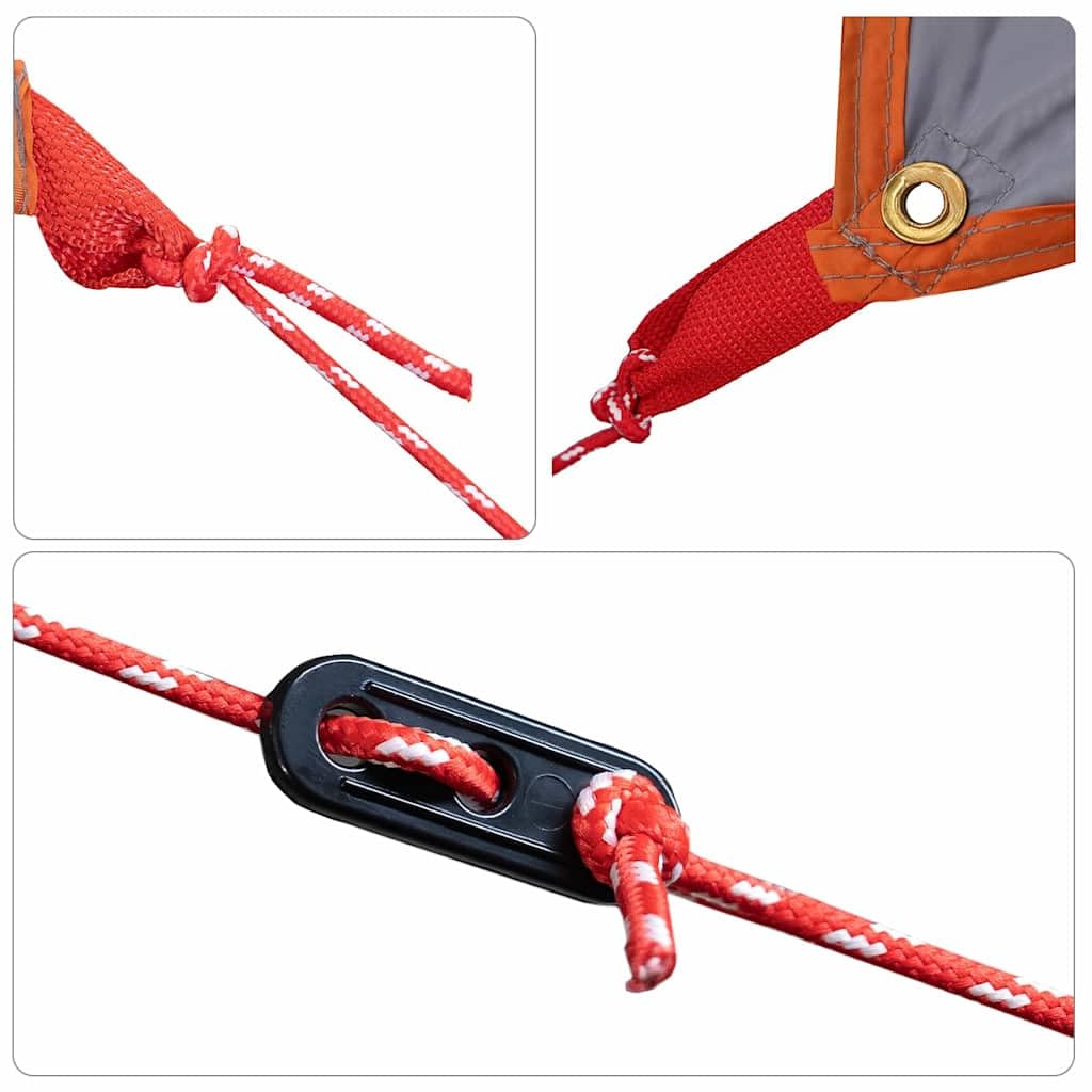 Wasserfeste Plane mit Dach Grün x aus robustem Polyester Winddicht flammhemmend mit Heringen und Abspannseilen ideal für Camping Trekking Outdoor Festival