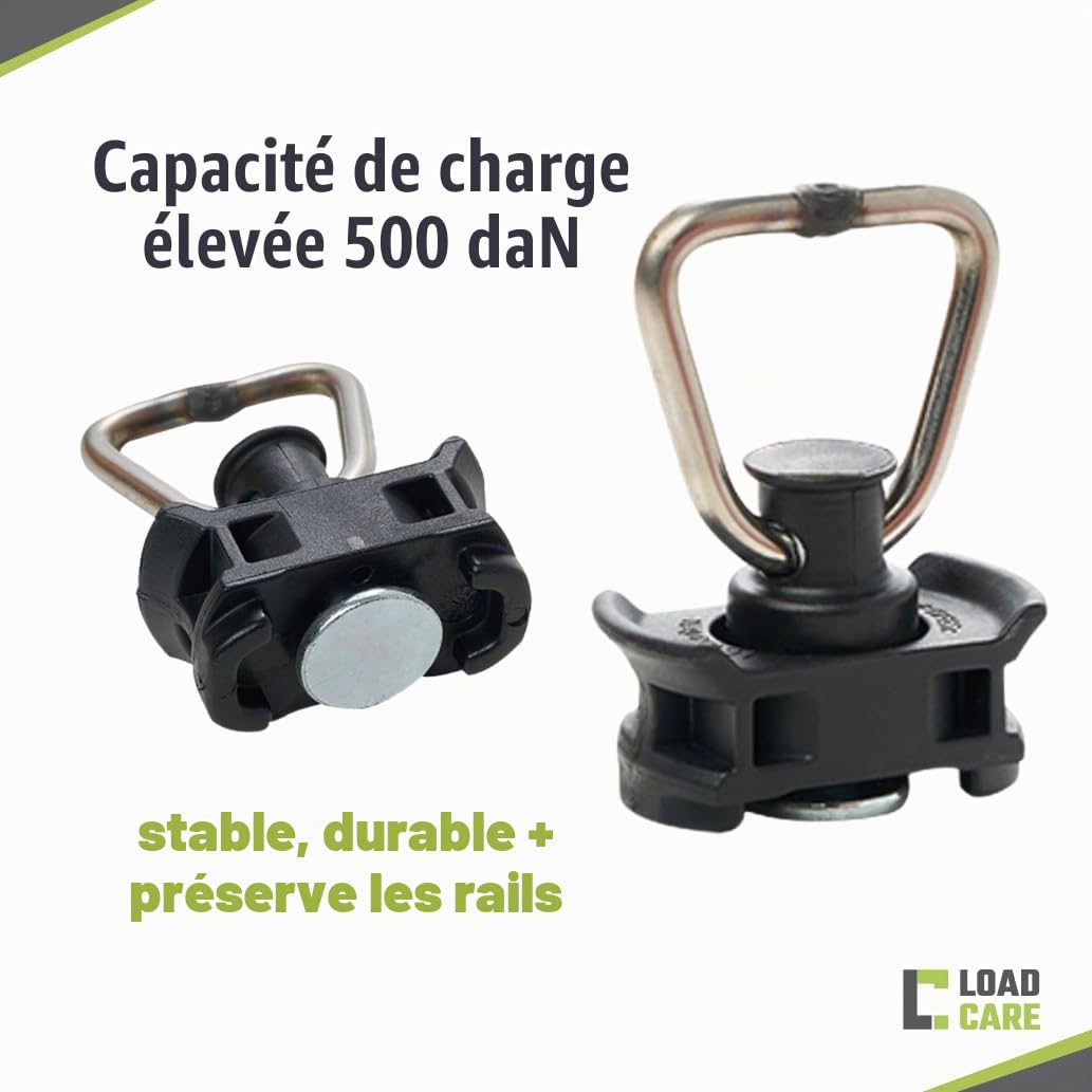Kit de démarrage de rails aériens – 2 rails aériens anodisés (1 m, semi-circulaire, percés pour vis M6 tous les 10 cm) avec 4 embouts, 4 raccords noirs – Idéal pour la construction de véhicules