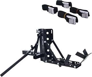 800LBS Motorcycle Trailer Hitch, Heavy Duty Steel Scooter Hauler Mount Rack 2" Motorcycle Tow Carrier Receiver, Motorcycle Trailer Hitch Scooter Hitch Carrier Tow Dolly Hauler Hitch