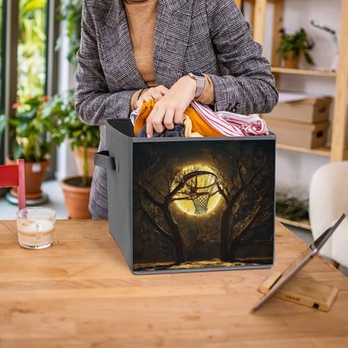 Boîtes de rangement pliables en forme de lune pour étagère - 8