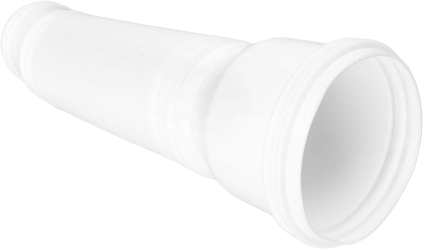 Pwshymi 20-59in Rain Gutter Downspout with Block for Outdoor Eave Troughs, Flexible Drain Away Downspout Extender,Extendable Drain Away Extender (White)