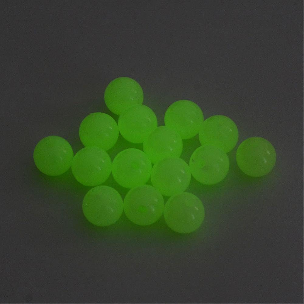500 Small Light Pale Green 4mm Round Glow in The Dark Plastic Acrylic Jewelry Craft Luminous GID Beads - Image 3