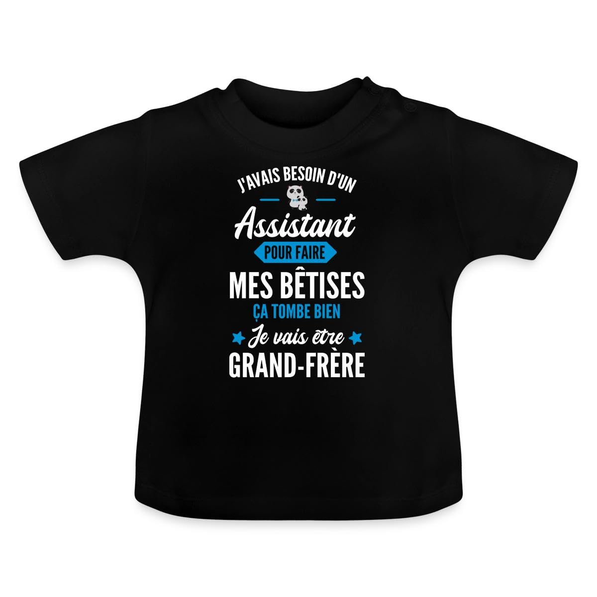 Spreadshirt Je Vais Être Grand Frère Assistant Pandas Mignons T Shirt Bébé Bio