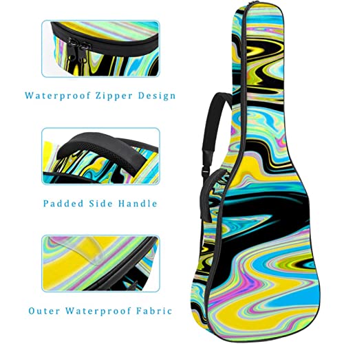 Housse imperméable pour guitare acoustique avec double bandoulière et poche Motif cachemire, Multicolore 09, 42.9×16.9×4… - Les Beatles, Paul McCartney, John Lennon, RIngo Starr, George Harrison Housse imperméable pour guitare acoustique avec double bandoulière et poche Motif cachemire, Multicolore 09, 42.9x16.9x4… – Image 5