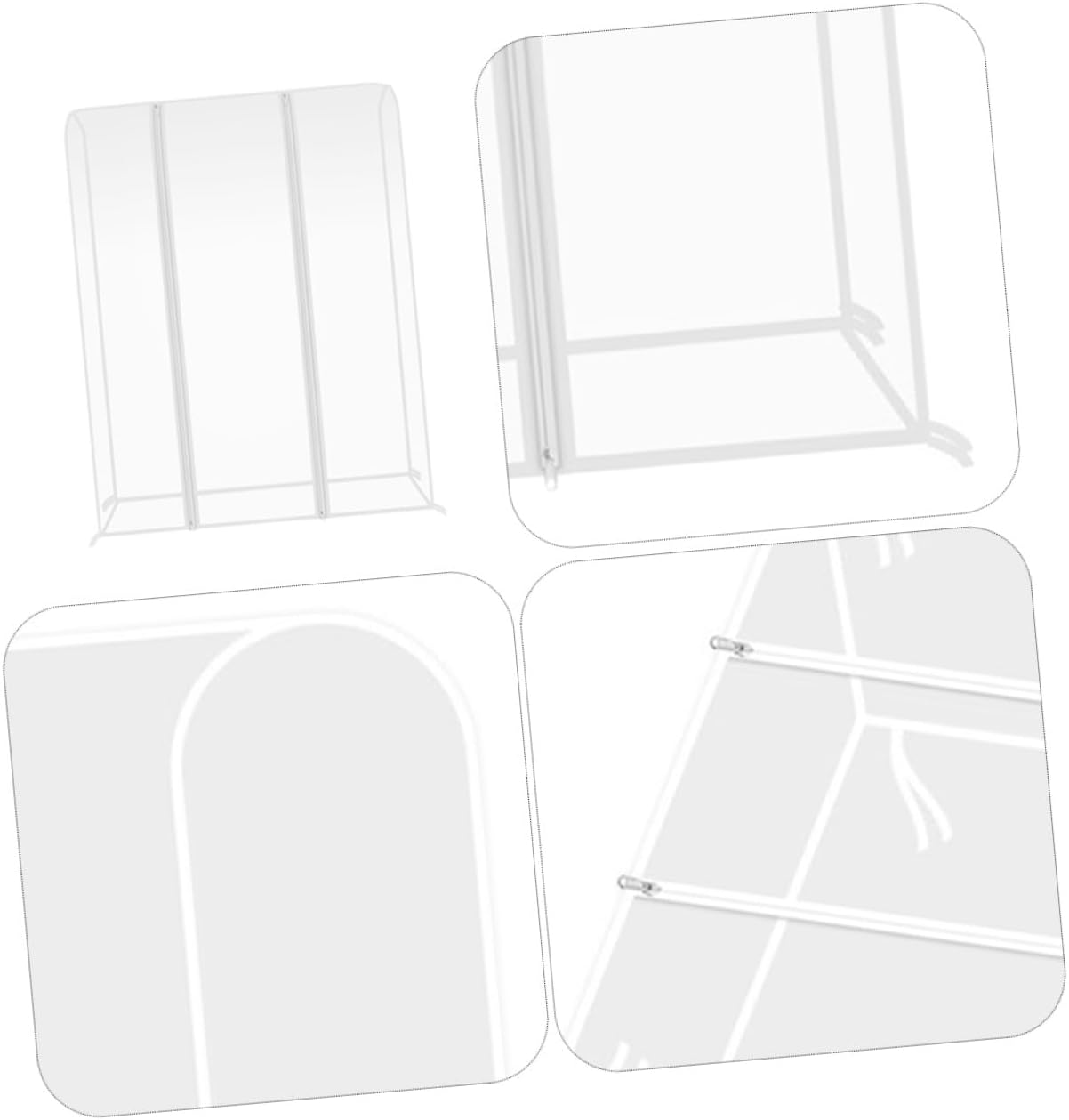 LABRIMP Clothing Rack Cover Hanger Dust Zipper Garment Rack Protector Portable and Clean