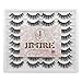 JIMIRE 16 Pairs Cat Eye False Eyelashes Fluffy Natural Fake Lashes 3D Volume Lashes Pack for Cat-Eye Look