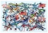 Night Dragonfly Decorative Adhesive Sticker, Craft Scrapbooking Sticker Set for Diary, Album, Notebook, Planner, 80 PCS