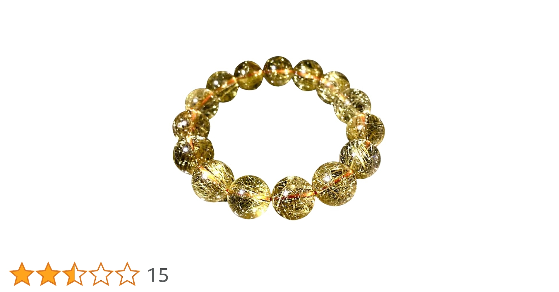 パワーストーンブレスレット ゴールドルチル ゴールドルチルクォーツ ブレスレット 8mm 16.5~18.5cm S~LL
