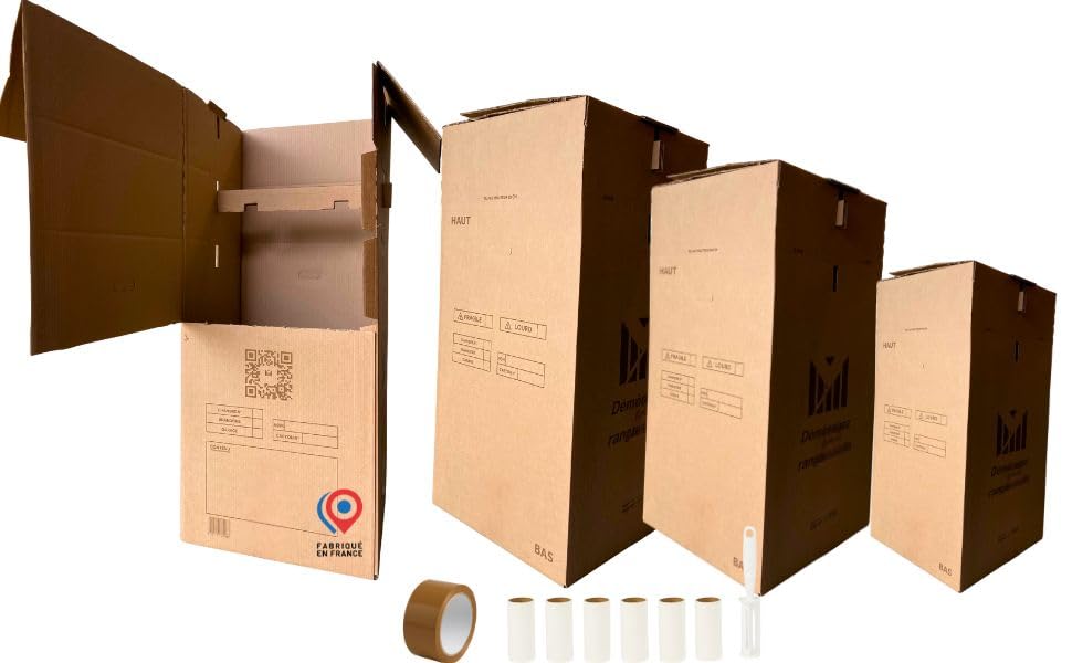 Carton penderie modulable idéal pour simplifier le déménagement de vos vêtements - 4