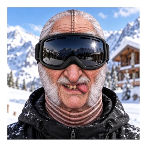Funny Ski Mask Realistic Full Face Balaclava Old Man Ski Mask - image 2