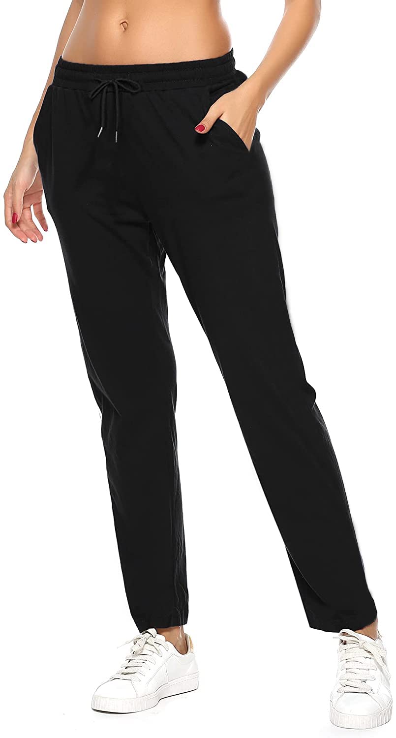 FGFD&OU Pantaloni Donna Cotone Pantaloni Sportivi Joggers Elasticizzato Pantaloni da Tuta Donna per Jogging Fitness Sport Yoga Pantaloni Lunghi per Estivi e Inverno