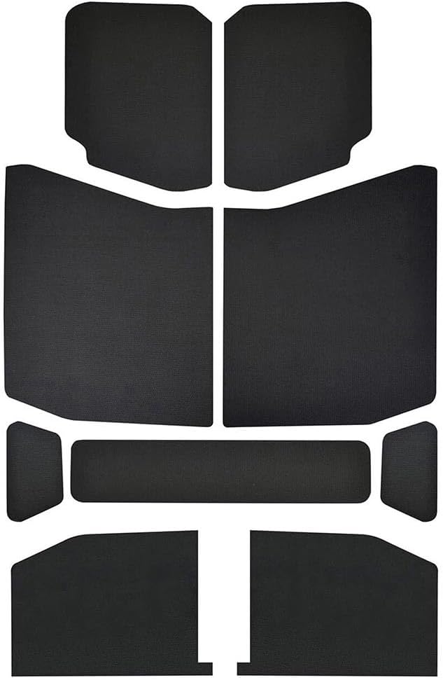 Design Engineering Boom Mat Black Sound Deadening Headliner | 4-Door Jeep Wrangler JL 2018-Up | Custom-Fit Peel-and-Stick Acoustic Upgrade | Thermal & Noise Insulation