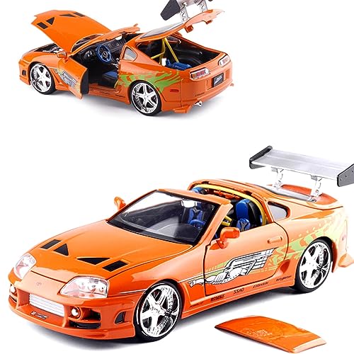 HTLNUZD 1/24 Alloy Racing Car for 1995 Toyota Supra Static High Simulation Diecast Collectible Model Car (Standard version)