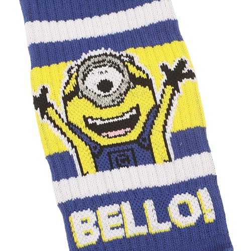 Minions Minion Bello Mens Athletic Crew Socks4
