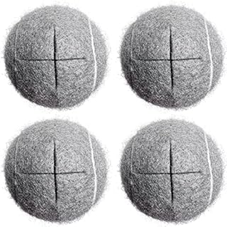 HPWFHPLF Precut Walker Tennis Balls, 4PCS Tennis Balls for Chairs Desks Furniture Legs and Floor Protection (Grey)