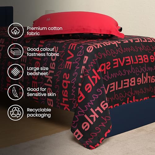 Image of 210 TC Kids Digital Printed Pure Cotton Single Bedsheet with 1 Pillow Cover