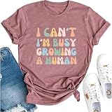 Mama Shirt Women Funny Letters Print Mother's Day Tshirt Pregnancy Announcement Graphic Shirts Casual Maternity Tops Pink L