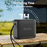 Oraolo Bluetooth Speaker, IPX7 Waterproof Portable Bluetooth Speaker with Stereo Sound, Bluetooth 5.4, Support AUX/TF Card, TWS Pairing,Small Wireless Speaker for Home, Shower, Outdoors, Travel Black