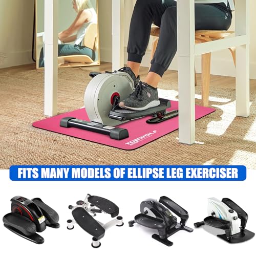 Image of TOBWOLF Non-Slip Workout Mat for Ellipse Leg Exerciser, Ellipse Machine Mat, Exercise Mat for Under Desk Ellipticals, Suitable for Electric Seated Foot Pedal Exerciser, Stability & Floor Protection