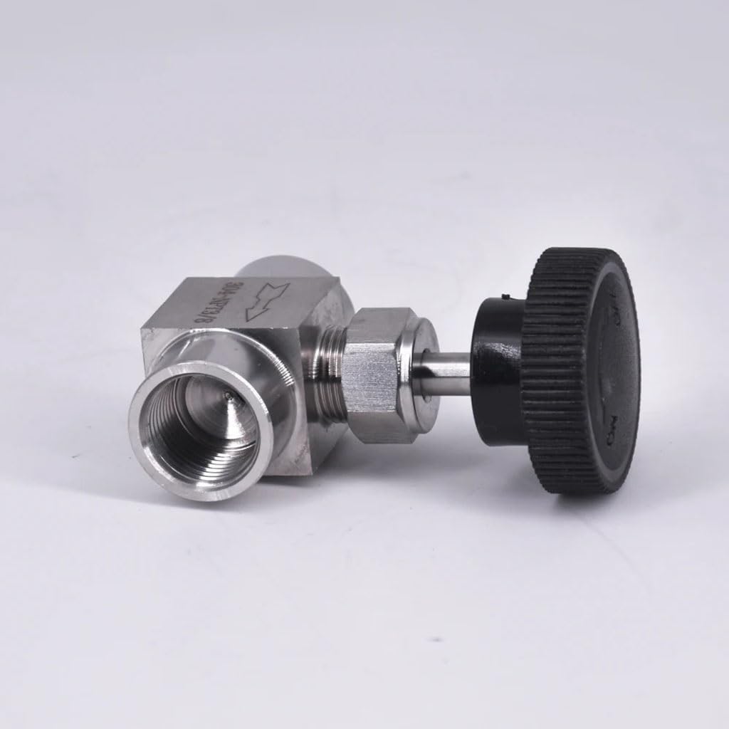 1 Válvula De Aguja De Rosca G De 1/8", 1/4", 3/8", 1/2", 3/4", Válvula De Regulación De Válvula De Globo De Control De Flujo De Acero Inoxidable(3/4")