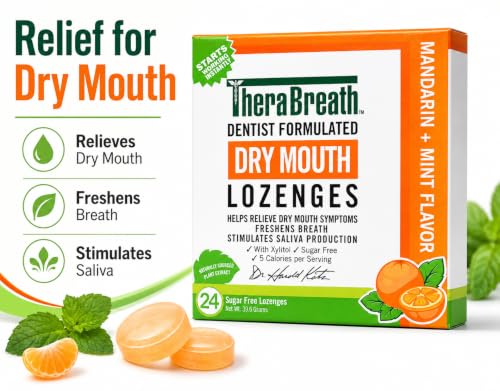 TheraBreath Mouth Wetting Dry Mouth Lozenges, Mandarin Mint, 24 Count - image 3