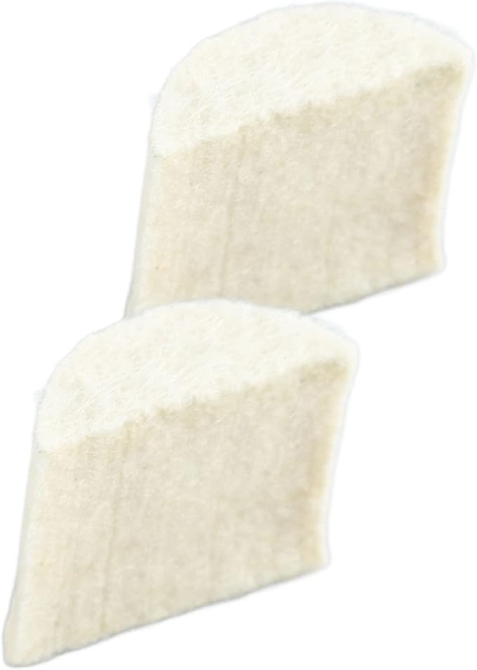 Almohadillas de fieltro para pedal de batería blancas miniatura 2
