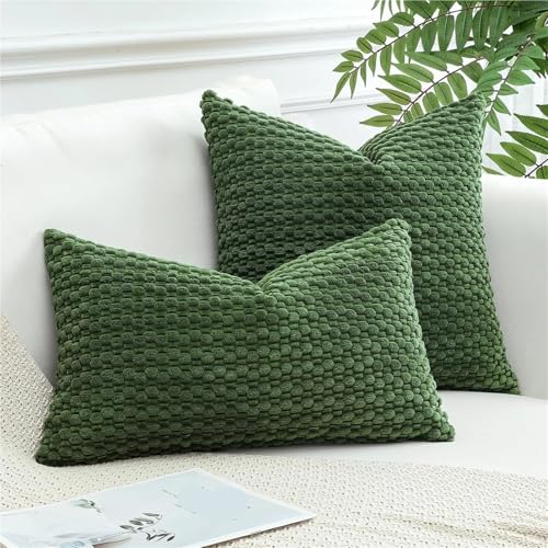 Housse de coussin velours côtelé de qualité supérieure style boho chic 50x50 - 4