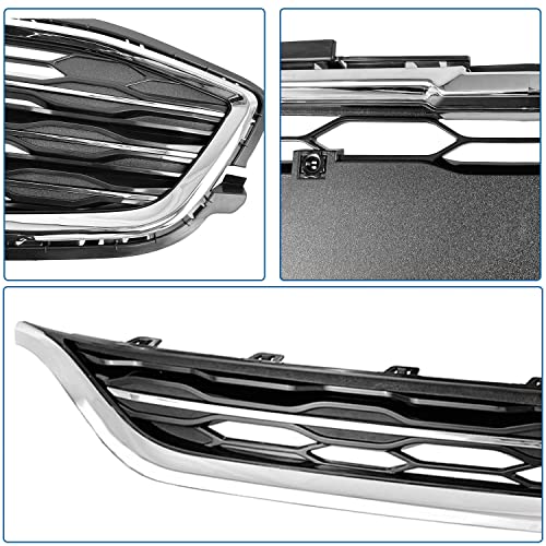 Matmacro Front Bumper Upper Lower Grille Compatible For Chevy Malibu Honeycomb Mesh Grill 2016 2017 2018 #TOP2