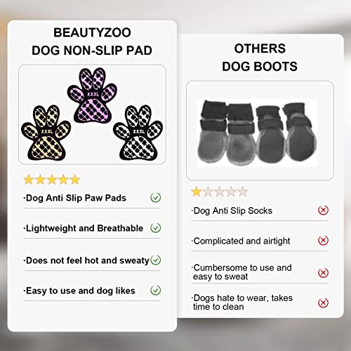 BEAUTYZOO Pfotenschutz für Hunde 36 Stücke, Anti-Rutsch Selbstklebende Hundeschuhe für ältere Hunde, Traktion Hund Schuhe Hundesocken Ersetzen, ideal zum Schutz gegen heißen Asphalt & verletzte Pfoten