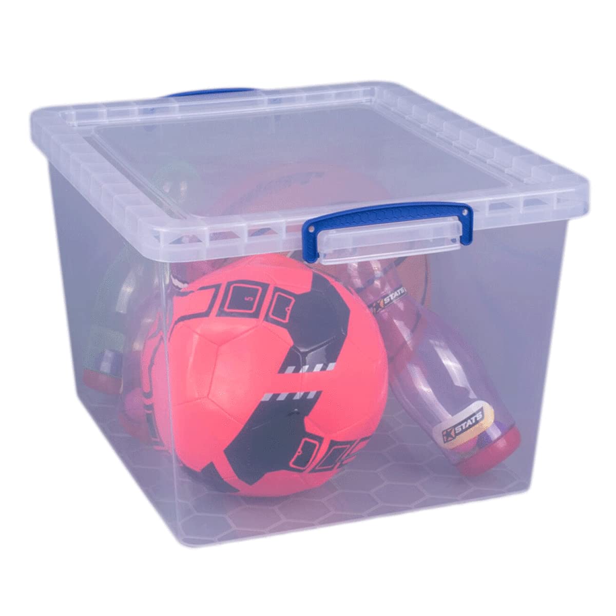 Really Useful Box Transparent 33.5 Litres 18-Inch Nest Box With Lid 380 X 460 X 285 Mm – Clear