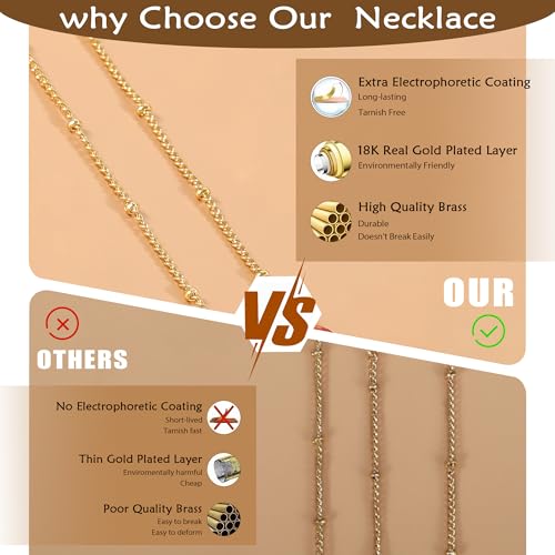 Birthstone Necklace for Women Dainty Gold Necklace Fashion Jewelry 14k Gold Plated Gift2