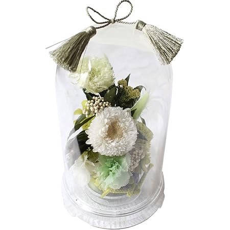 Amazon お供え プリザーブドフラワー ケース入り L 清華 紫花 日時指定無料 お盆 お悔やみ 命日 お彼岸 法事 清華 せいか 緑系 プリザーブドフラワー