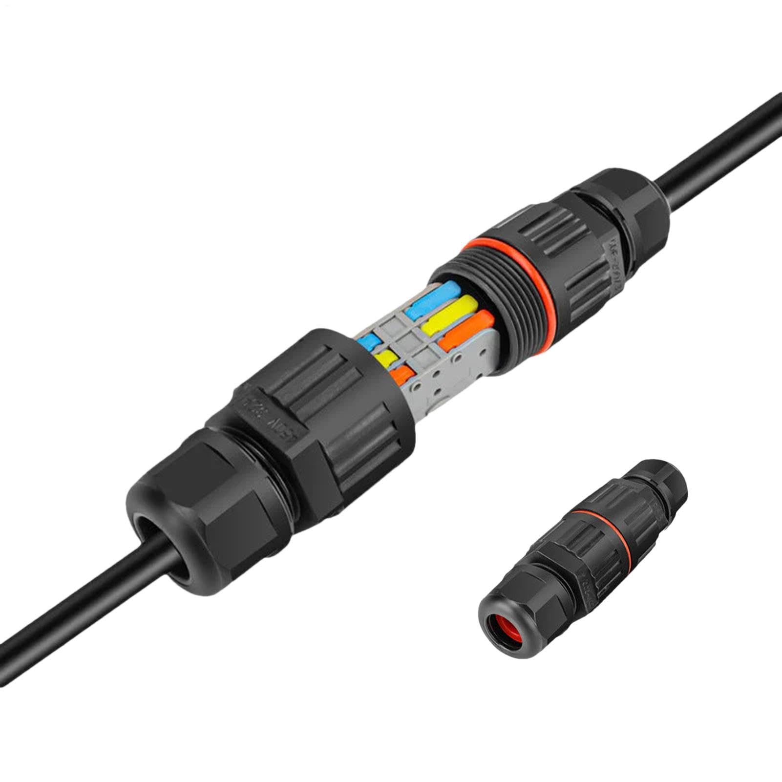 Waterproof Electrical Cable Wire Connector, Outdoor Junction Box Connector, IP68 Junction Box Cable Connectors, Underground Wire Connectors For 2 Or 3-Pin Cables, -40°C +95°C