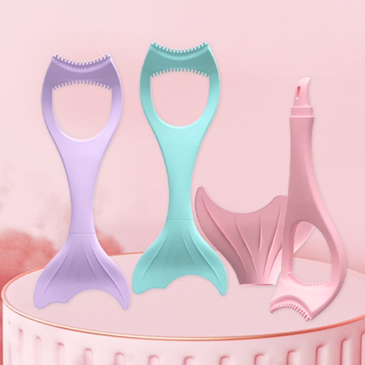 minkissy 4pezzi Applicatore Professionale Per Eyeliner Silicone Strumento Riutilizzabile Per Trucco Occhi Facile Da Usare e Pulire Per Donne e Occasioni Speciali