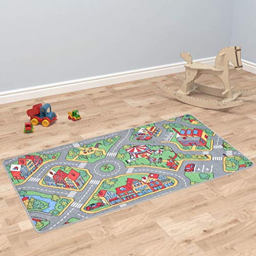 Tidyard Alfombra Infantil de Estampado Mariposas Alfombra para Bebé de Juego Infantil Manta de Juego Picnic Camping Mat Reverso Antideslizante Gris 90x200cm