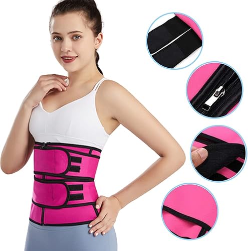 Miniatura 2 de YUANGUNGUN Entrenador de cintura para mujeres y hombres, moldeador de cuerpo ajustable, reductor de cintura con doble banda para el vientre