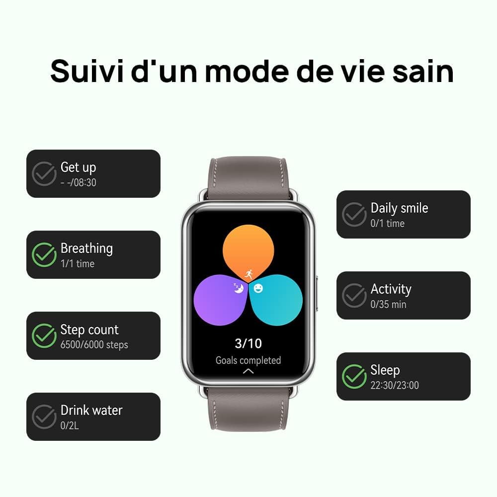 HUAWEI Watch Fit 2 Montres connectées, Écran FullView avec Bords Ultra-Fins, GPS, Appels Bluetooth,Suivi d'un Mode de Vie sain, Animations d'entraînement Rapide,Compatible Android et iOS,Rose