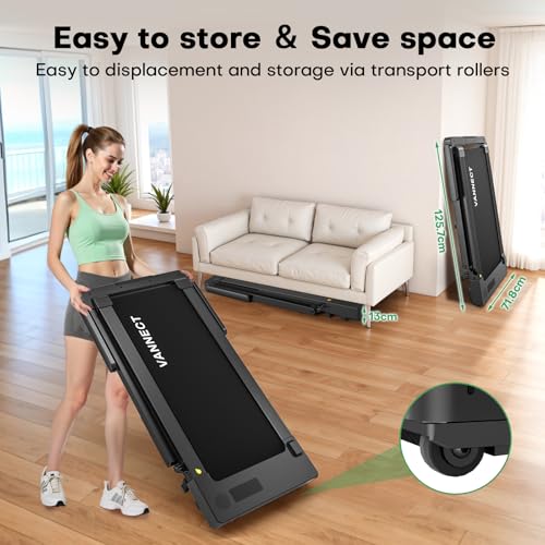 VANNECT 12% Incline Folding Treadmill, 14KM/H Treadmills for Home