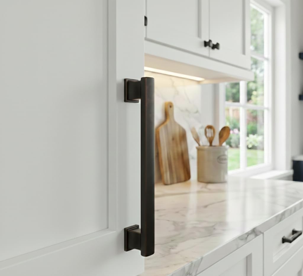 25 Pack - Cosmas 702-4ORB Oil Rubbed Bronze Contemporary Cabinet Hardware Handle Pull - 4" Hole Centers