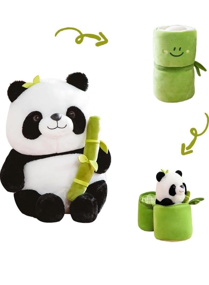 Elegant Soft Animals Stuffed Plush Toys Combo Set for Kids/Childrens/Boys/Girls Playing Birthday Gift Soft Toys. (Panda with Bamboo)