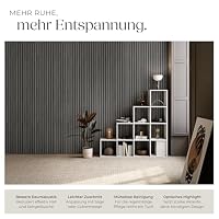 tectake® Akustikpaneele mit Echtholzfurnier, effektiver Schallschutz, 4er Set, MDF, Schallabsorber, Schalldämmung, Akustikplatten, Schallschutzplatten, Raumakustik - Eiche schwarz – Ansicht 3